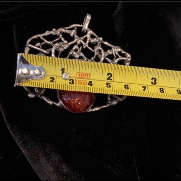 Modernest Baltic Amber Sterling Silver Pendant - Picture 6 of 8